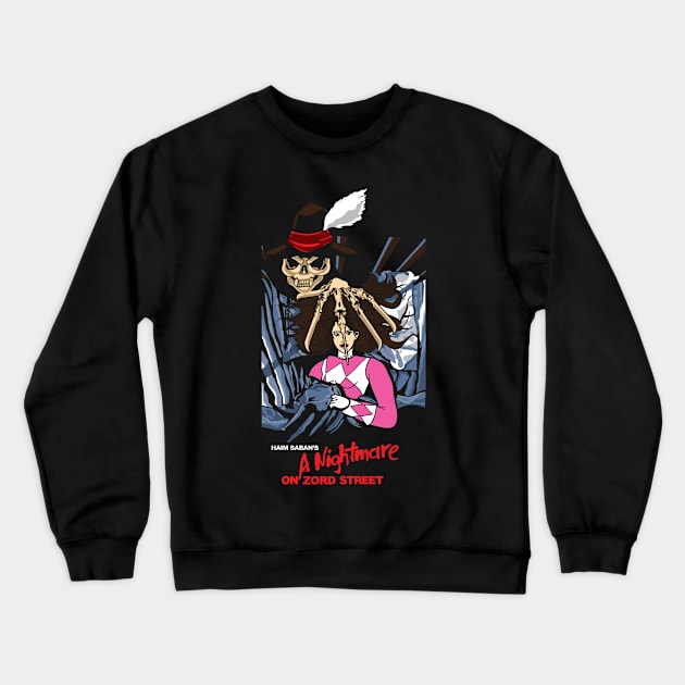 A Nightmare On Zord Street Crewneck Sweatshirt by Daletheskater